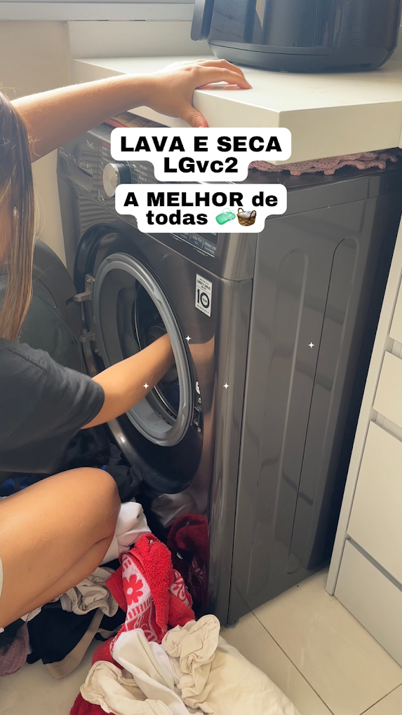 Lava E Seca Smart LG Vc2 14kg Inox Look Com Inteligência Artificial